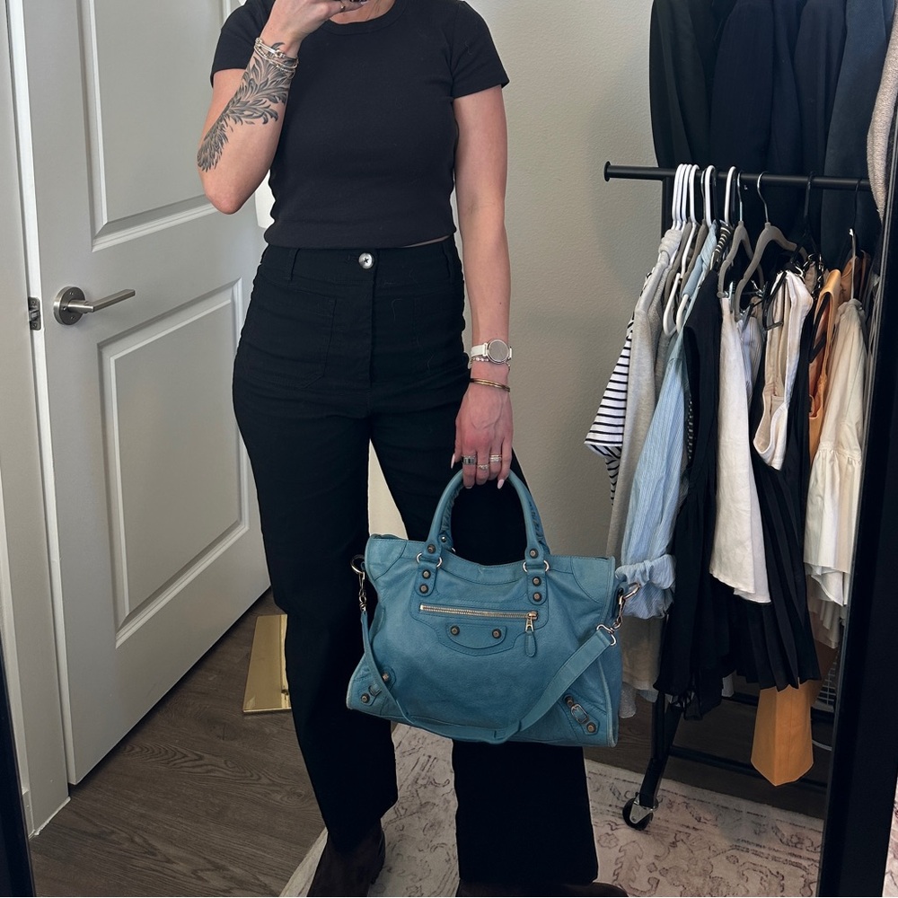 RARE Turquoise Balenciaga City Bag - Picture 7 of 12